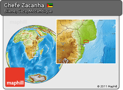 Physical Location Map of Chefe Zacanha