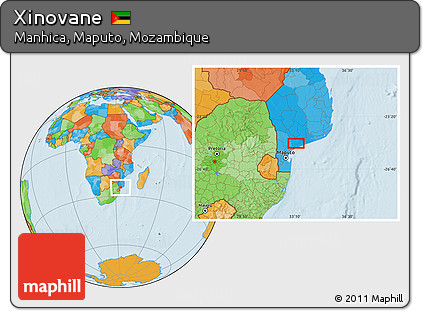 Political Location Map of Xinovane