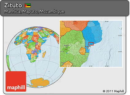 Political Location Map of Zituto