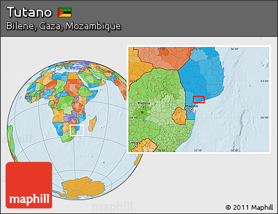 Political Location Map of Tutano