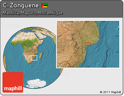 Satellite Location Map of C. Zonguene