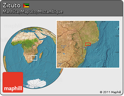 Satellite Location Map of Zituto