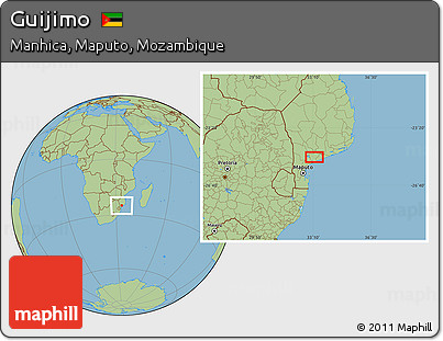 Savanna Style Location Map of Guijimo