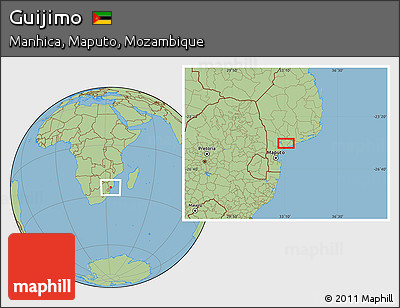 Savanna Style Location Map of Guijimo