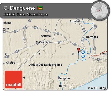 Shaded Relief Map of C. Denguene
