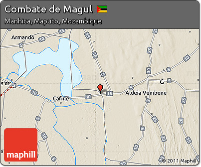 Shaded Relief Map of Combate De Magul