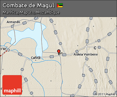 Shaded Relief Map of Combate De Magul