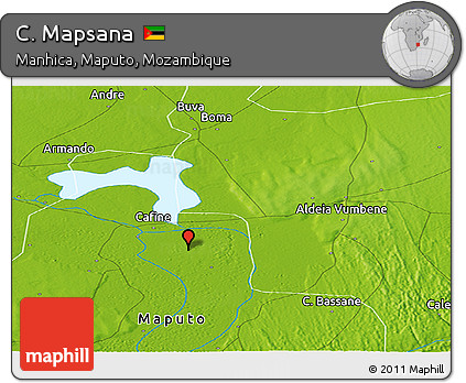 Physical Panoramic Map of C. Mapsana