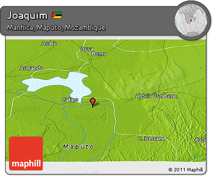Physical Panoramic Map of Joaquim