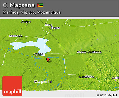 Physical Panoramic Map of C. Mapsana