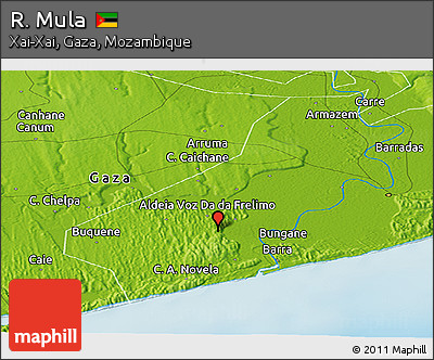 Physical Panoramic Map of R. Mula
