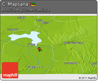 Physical Panoramic Map of C. Mapsana