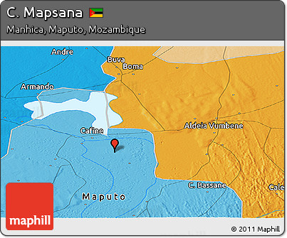 Political Panoramic Map of C. Mapsana