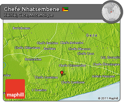 Physical 3D Map of Chefe Nhatsembene