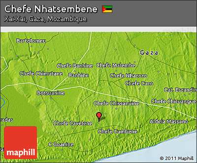 Physical 3D Map of Chefe Nhatsembene
