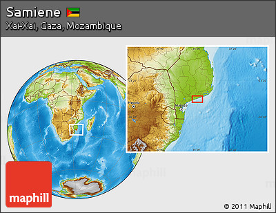 Physical Location Map of Samiene