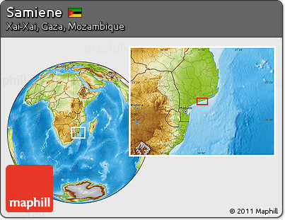 Physical Location Map of Samiene