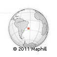 Outline Map of the Area around 25° 2' 21" S, 35° 37' 30" W, rectangular outline