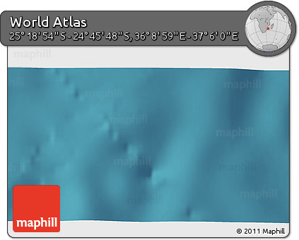 Satellite 3D Map of the Area around 25° 2' 21" S, 36° 37' 30" E