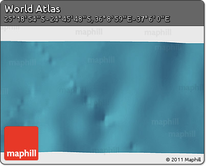 Satellite 3D Map of the Area around 25° 2' 21" S, 36° 37' 30" E