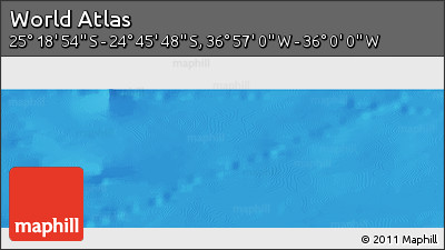 Physical Panoramic Map of the Area around 25° 2' 21" S, 36° 28' 30" W