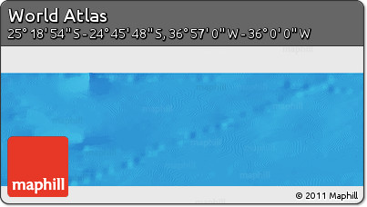 Physical Panoramic Map of the Area around 25° 2' 21" S, 36° 28' 30" W