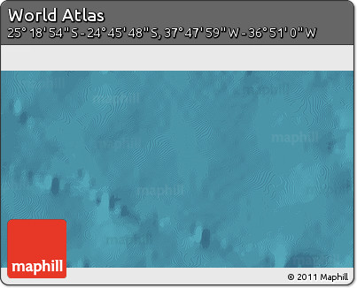 Satellite 3D Map of the Area around 25° 2' 21" S, 37° 19' 30" W