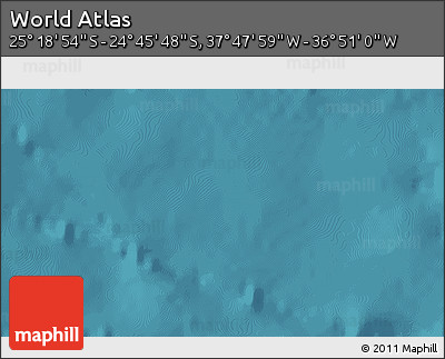 Satellite 3D Map of the Area around 25° 2' 21" S, 37° 19' 30" W