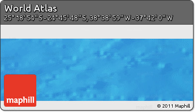 Shaded Relief Panoramic Map of the Area around 25° 2' 21" S, 38° 10' 29" W