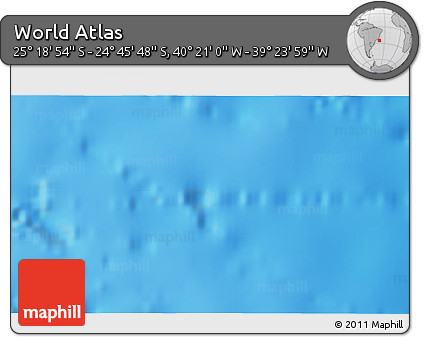 Physical 3D Map of the Area around 25° 2' 21" S, 39° 52' 30" W