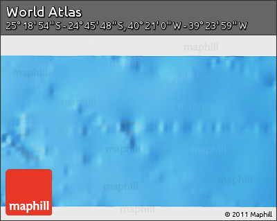 Physical 3D Map of the Area around 25° 2' 21" S, 39° 52' 30" W