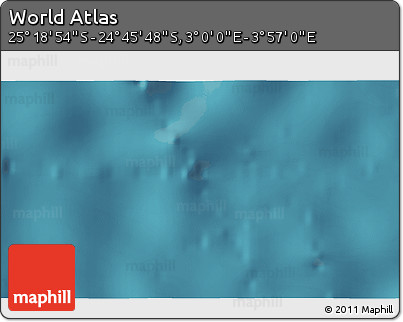Satellite 3D Map of the Area around 25° 2' 21" S, 3° 28' 30" E