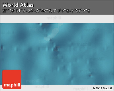 Satellite 3D Map of the Area around 25° 2' 21" S, 3° 28' 30" E