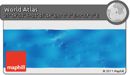 Physical Panoramic Map of the Area around 25° 2' 21" S, 3° 28' 30" E