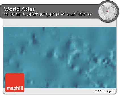Satellite 3D Map of the Area around 25° 2' 21" S, 40° 43' 30" W