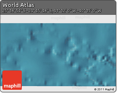 Satellite 3D Map of the Area around 25° 2' 21" S, 40° 43' 30" W