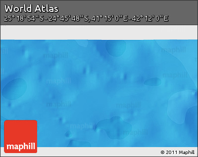 Political 3D Map of the Area around 25° 2' 21" S, 41° 43' 30" E