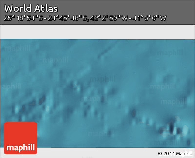 Satellite 3D Map of the Area around 25° 2' 21" S, 41° 34' 30" W