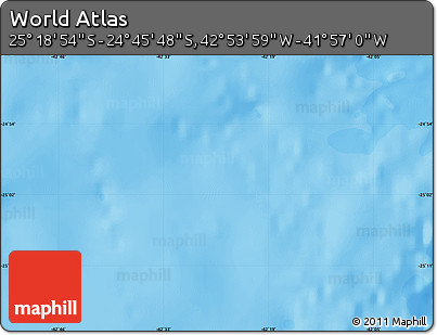Political Map of the Area around 25° 2' 21" S, 42° 25' 29" W