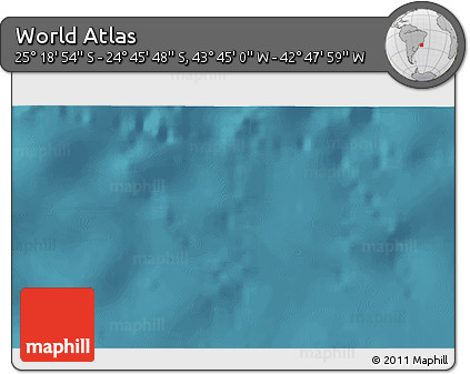 Satellite 3D Map of the Area around 25° 2' 21" S, 43° 16' 29" W
