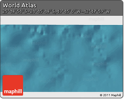 Satellite 3D Map of the Area around 25° 2' 21" S, 43° 16' 29" W