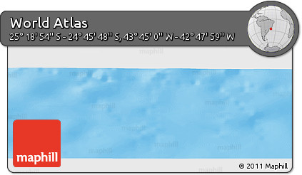 Physical Panoramic Map of the Area around 25° 2' 21" S, 43° 16' 29" W