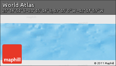 Physical Panoramic Map of the Area around 25° 2' 21" S, 43° 16' 29" W