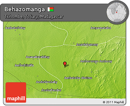 Physical 3D Map of Behazomanga