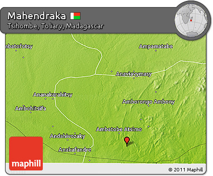 Physical 3D Map of Mahendraka