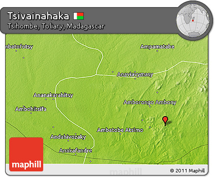 Physical 3D Map of Tsivainahaka