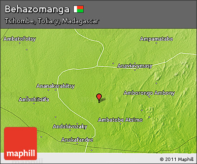 Physical 3D Map of Behazomanga