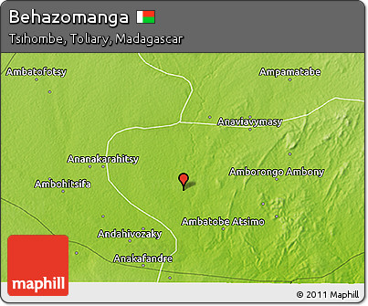 Physical 3D Map of Behazomanga