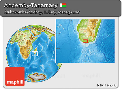 Physical Location Map of Andemby-Tanamasy