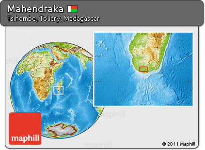 Physical Location Map of Mahendraka